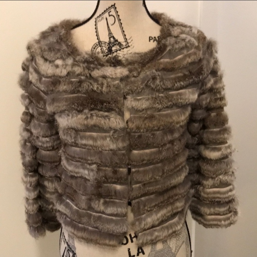Alice + Olivia Genuine Rabbit Fur jacket